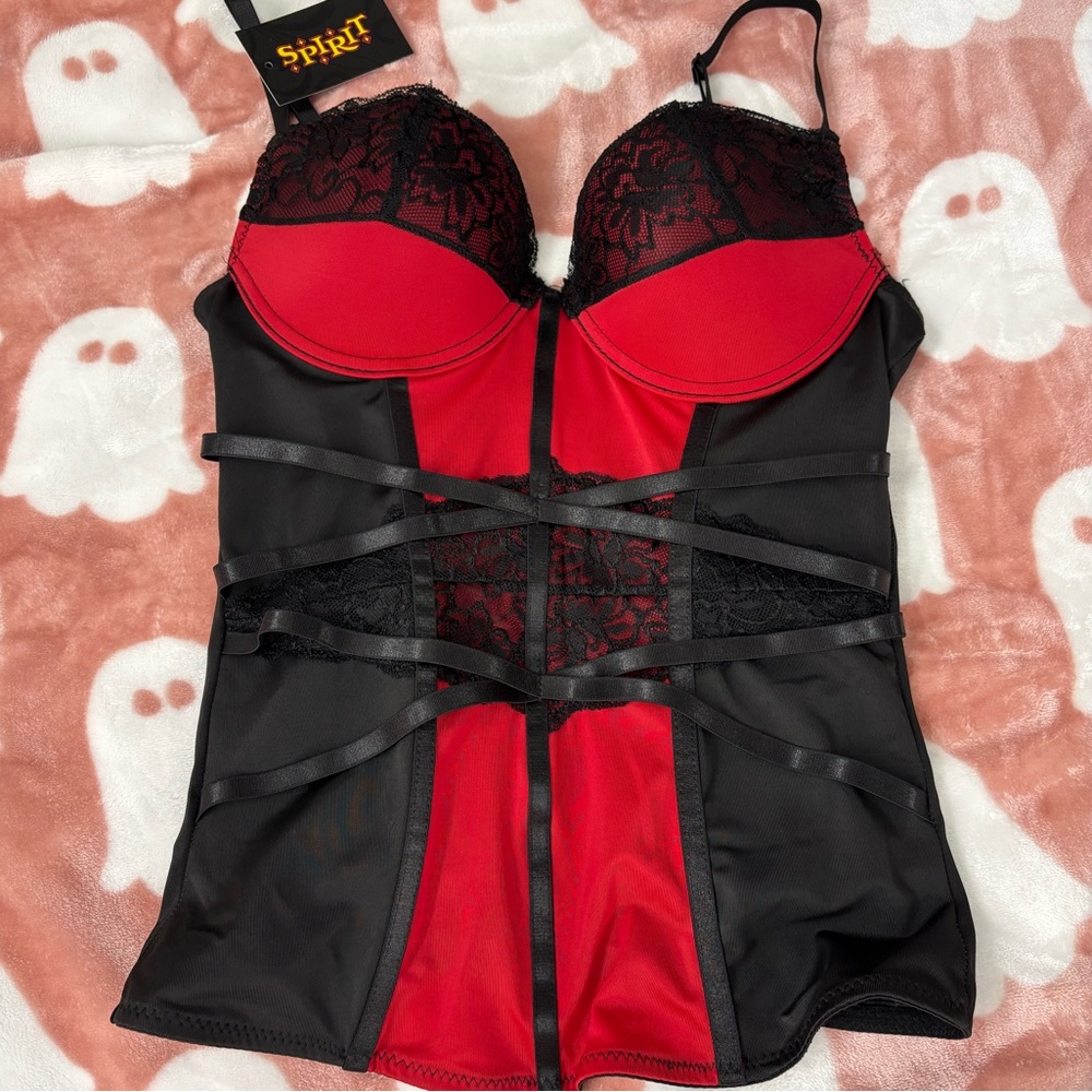 Red and Black Corset